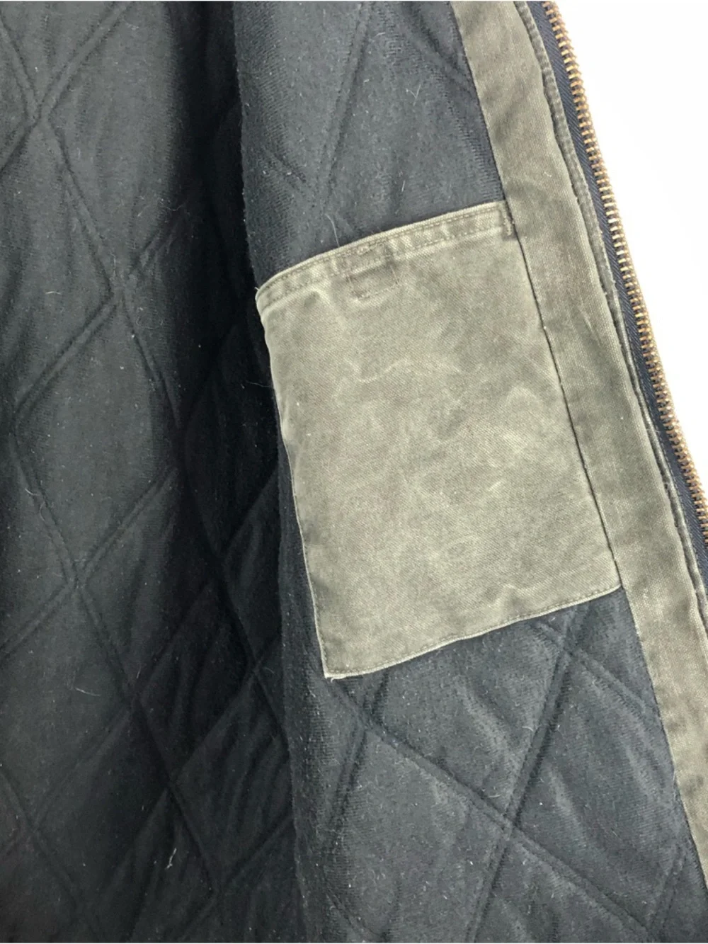 Vintage Men’s Carhartt Duck Jacket with Hood and Leather Logo Patch - Picture 8 of 11